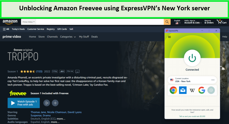 expressvpn unblock amazon freevee