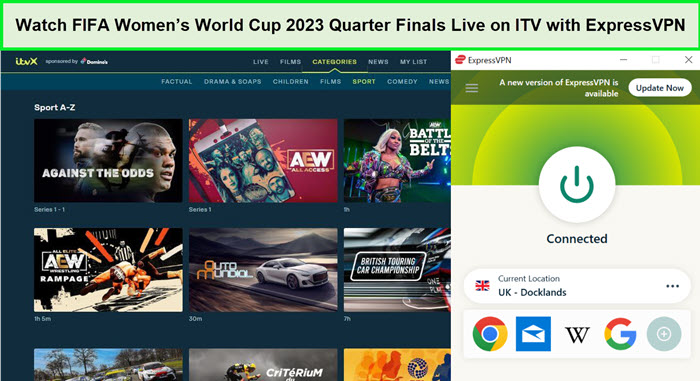  Mira los Cuartos de Final de la Copa Mundial Femenina FIFA 2023 en vivo. in - Espana En ITV con ExpressVPN 