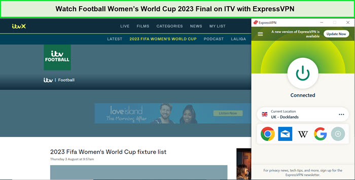  Guarda la finale della Coppa del Mondo di calcio femminile 2023. in - Italia Su ITV con ExpressVPN 