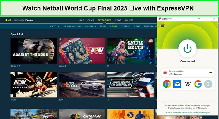  Guarda la finale della Coppa del Mondo di Netball 2023 in diretta in - Italia Con ExpressVPN, puoi navigare in modo sicuro e anonimo su Internet. ExpressVPN offre una connessione veloce e affidabile, con server in tutto il mondo. 
