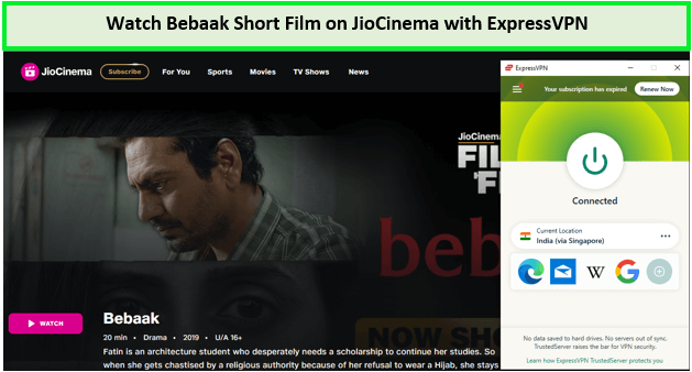 Watch-Bebaak-Short-Film-in-UAE-on-JioCinema-with ExpressVPN
